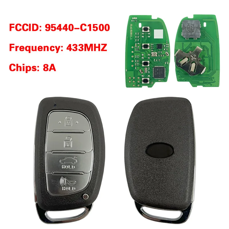 DIYKEY Remote Car Key For HYUNDAI SONATA 433MHz 8A Chip FSK P/N 95440-C1500 FCC CQOFD00120