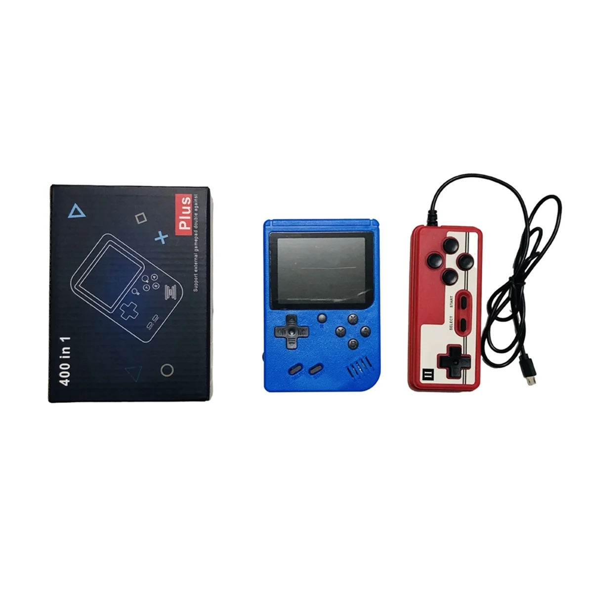 Consola de juegos portátil AT42 B, consola de juegos portátil retro, consola de videojuegos con pantalla en color con 400 juegos clásicos y mando