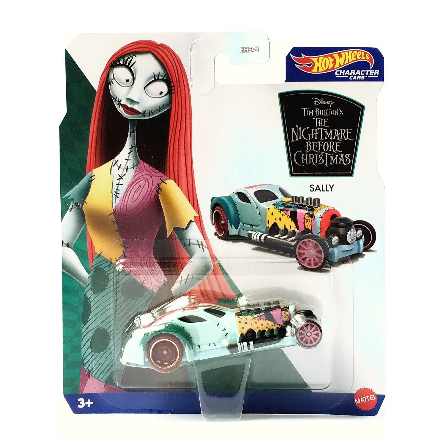 Original Hot Wheels Disney 1/64 Nightmare Before Christmas Sally HotWheels Miniatures Car Hoteelws Model Car Hotweheels HHB74