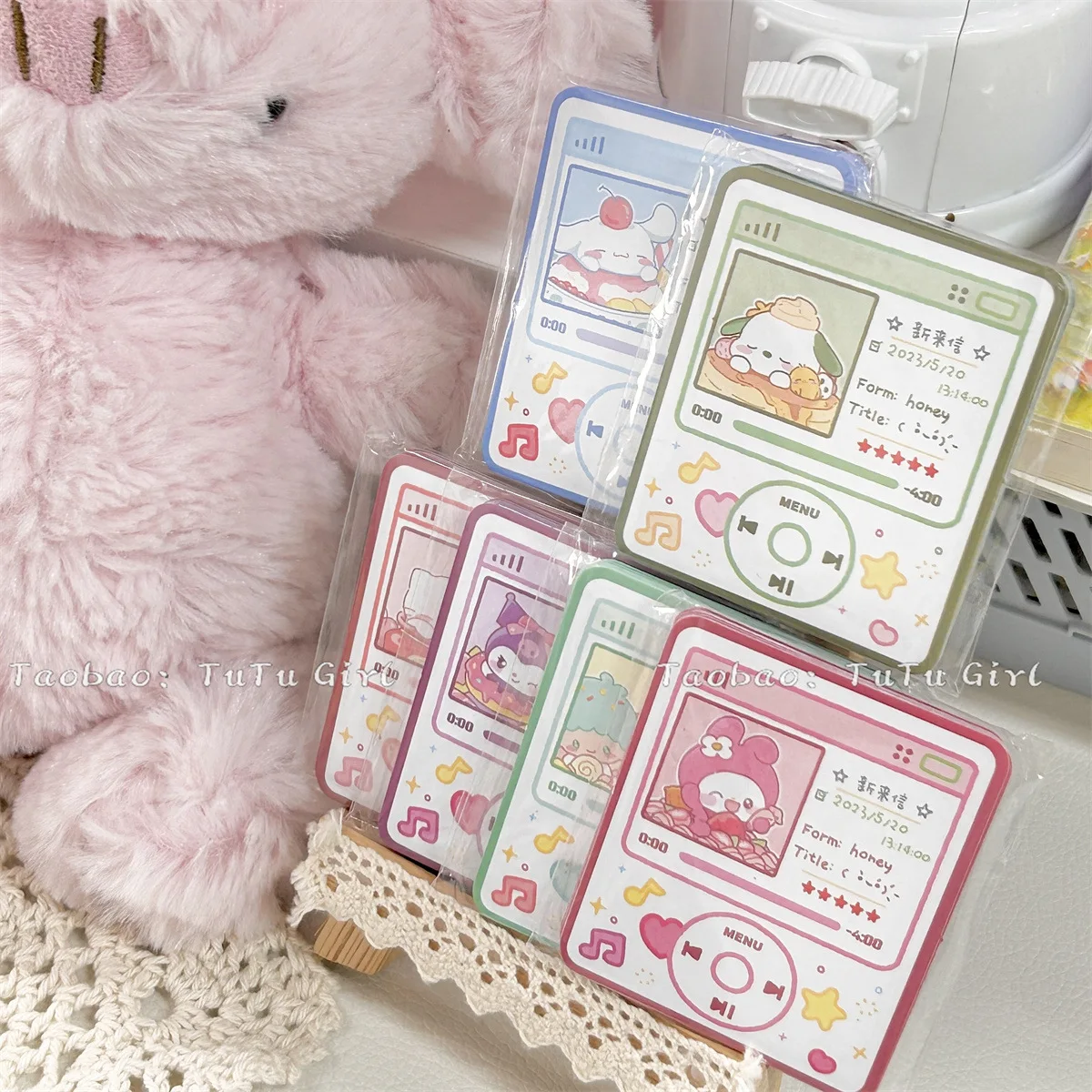 Sanrio Creative Sealing Sticker Kawaii Cinnamoroll Kuromi Cute Cartoon Gift Decoration Pocket Material Sticker Toy Wholesale