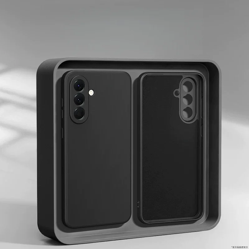Modische Einfarbige Stoßfeste Schutzhülle aus Flüssigsilikon für Samsung Galaxy A17/A07/A06/A05S/A05/A56/A55/A54/A5 – Detail 2