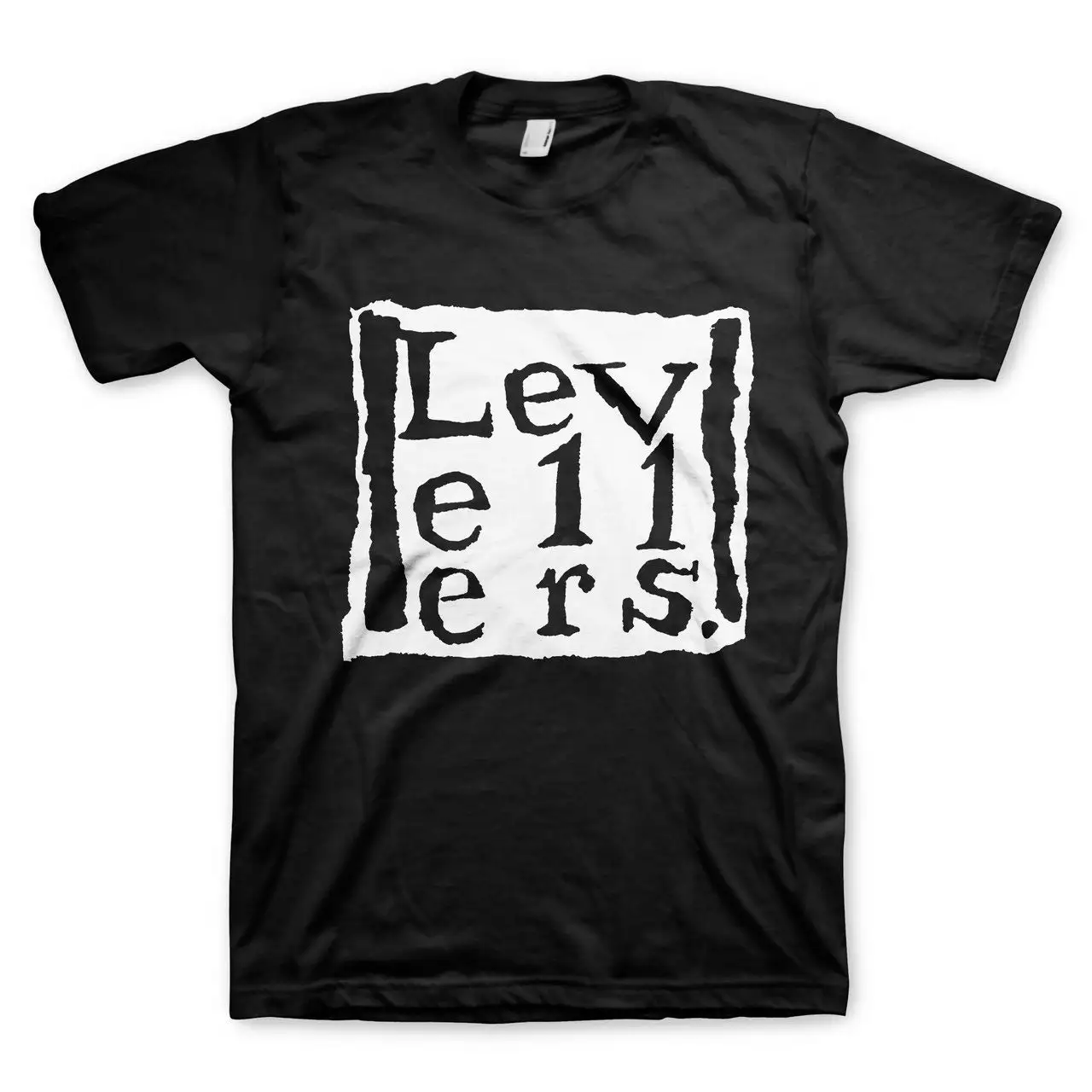 Levellers Solid Square Black T Shirt