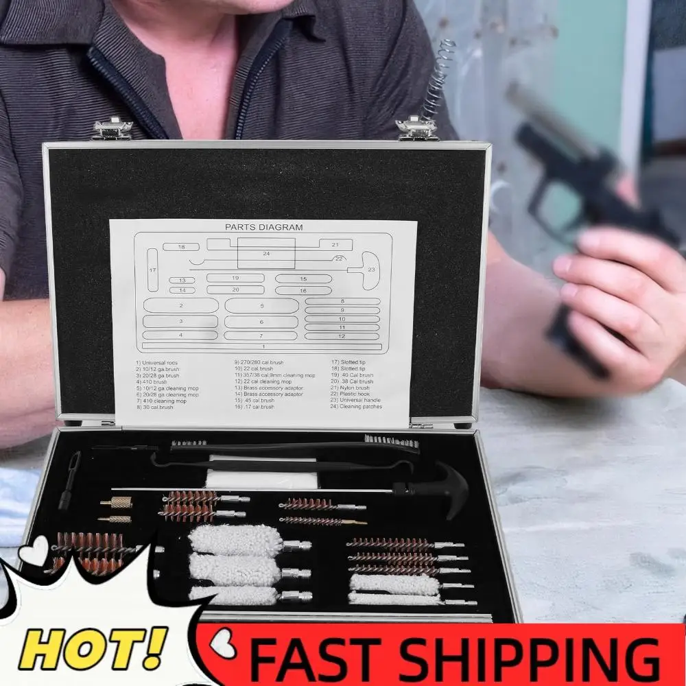 

Аксессуары для кистей для пистолета Набор для чистки пистолета Набор кистей для бочки пистолета Инструменты для чистки труб для охоты и обслуживания пистолета