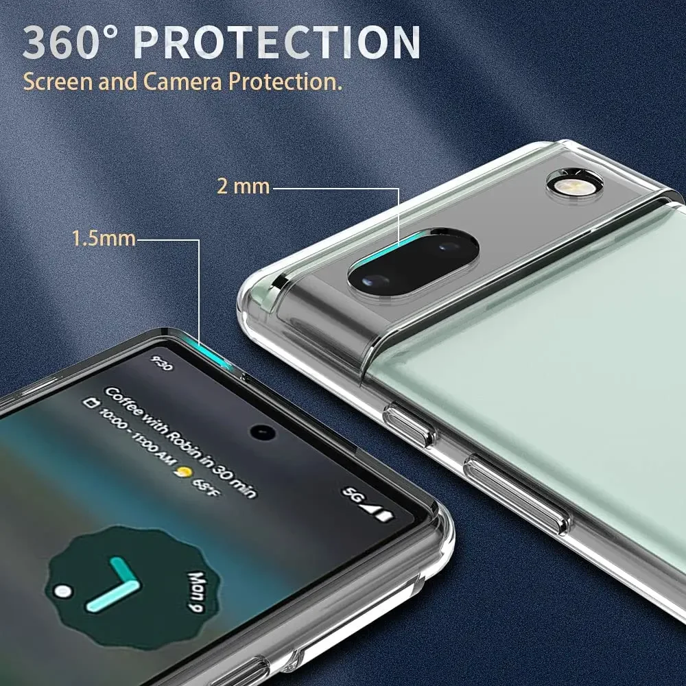 Ultra Thin Clear Case For Google Pixel 6 6A 7 7A 8 8A 9 Pro XL Google Pixel 8 Pro Transparent Cover Cases