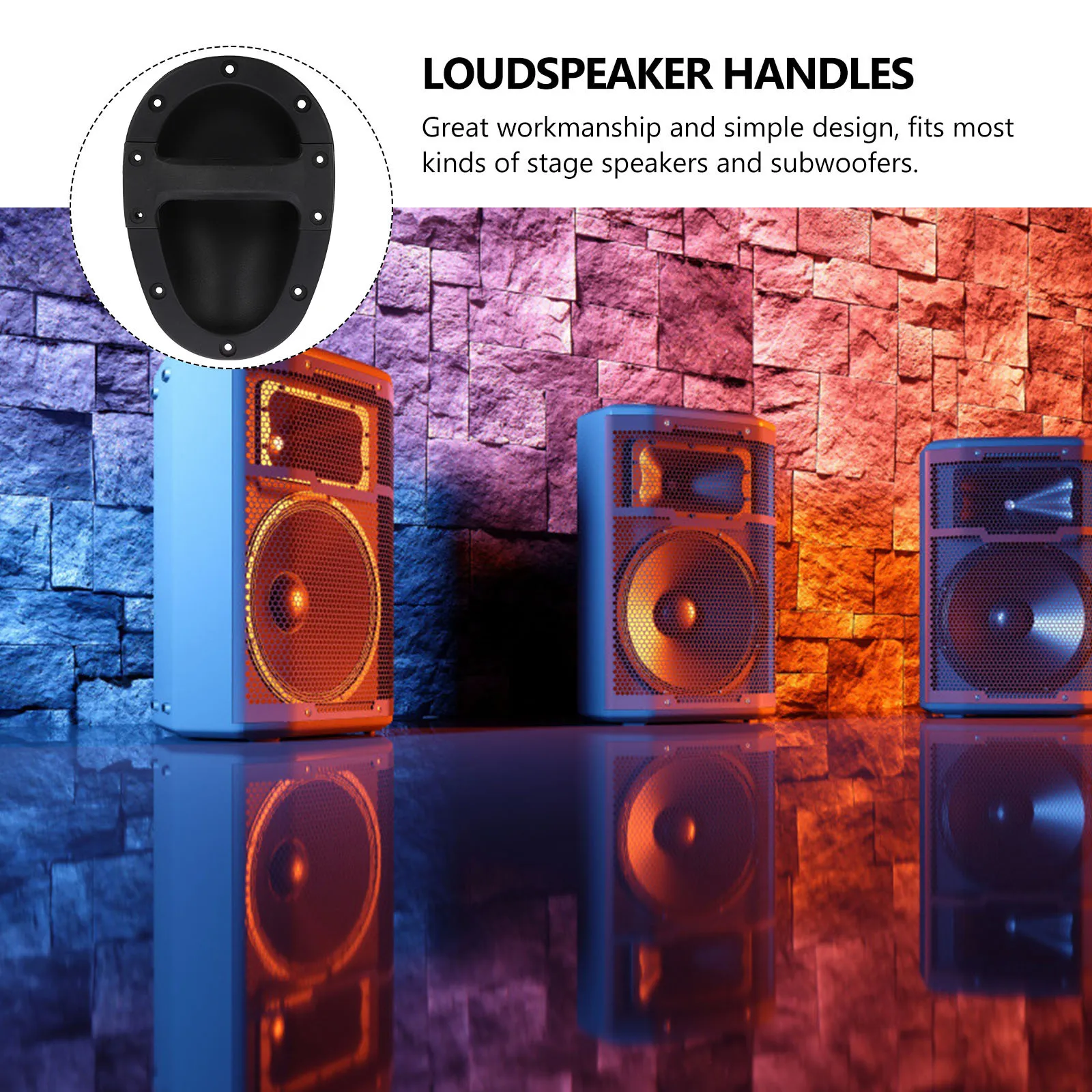 

2pcs Stage Speaker Cabinet Handle Premium Abs Durable Stain Resistant Smooth Surface Audio Accessories Recessed Loudspeaker
