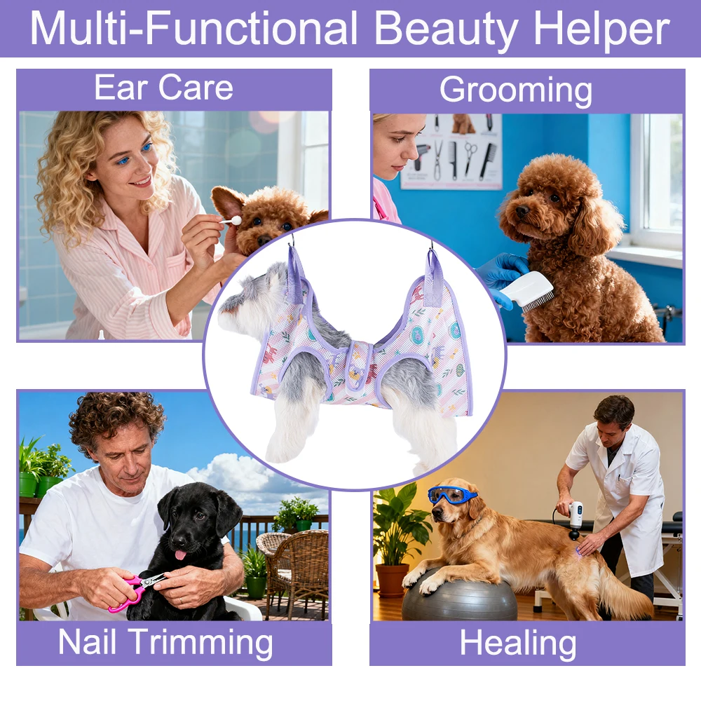 1 قطعة أرجوحة تهذيب الحيوانات الأليفة الكلب الاستمالة حبال لقط الأظافر واستخدام استحمام الكلاب-حبال قابلة للتعديل للكلاب والقطط