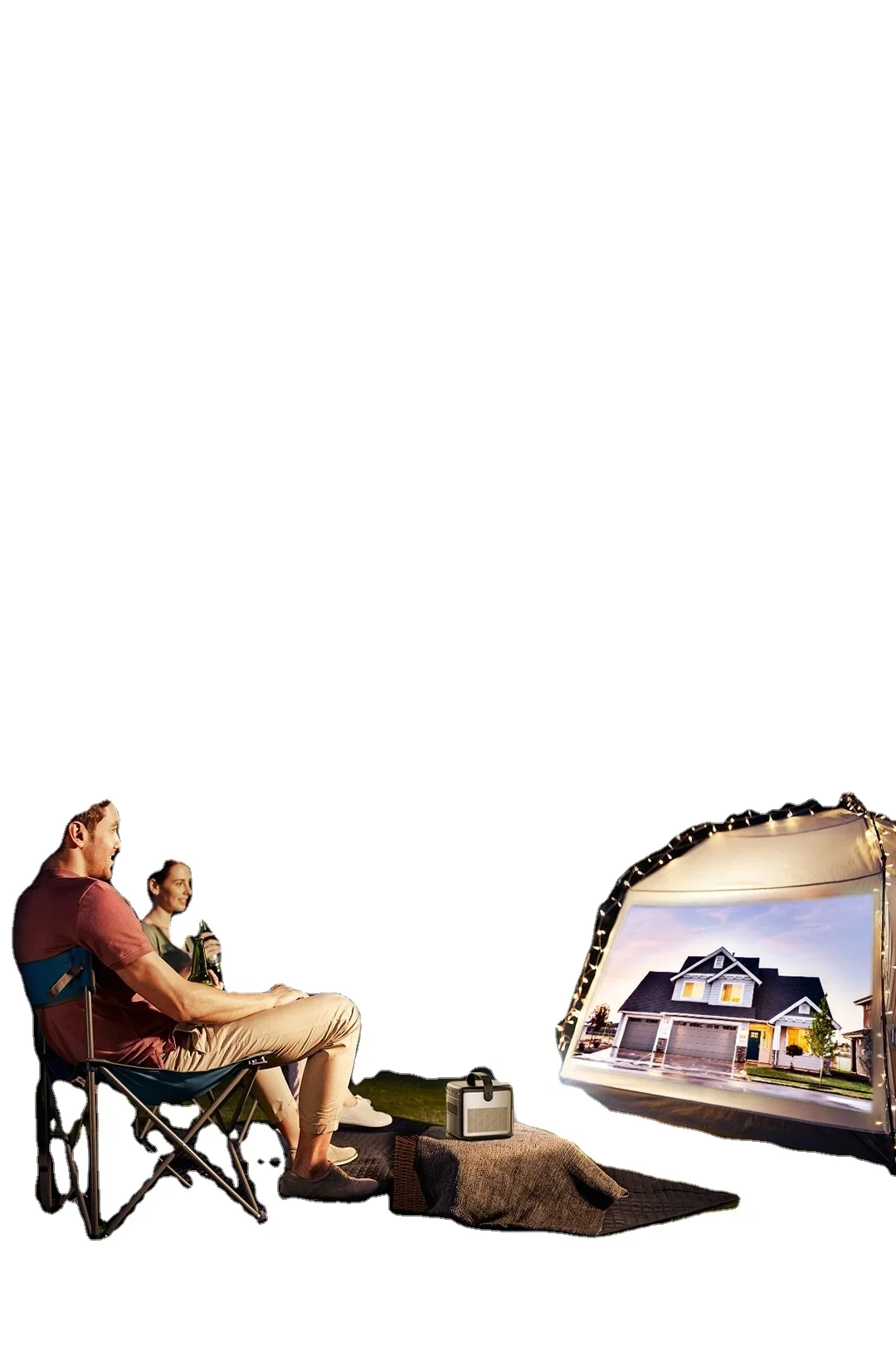 2025 Theater Outdoor 3D 1080P 450ANSI Lumens 4K Projection DLP Android 11 System 2+32G WiFi 6 BT Movie  Portable Smart