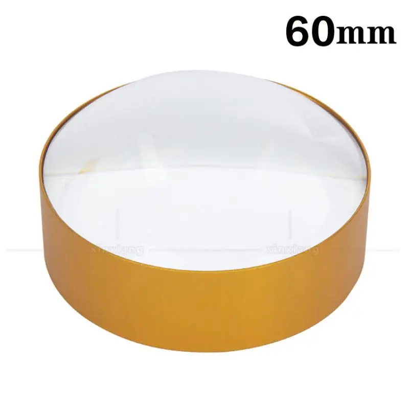 

60Mm Paper Weight Desktop Acrylic Lens Magnifying Glass 6X Magnifier Spherical Optical Glass Study Paper Decoration Crafts