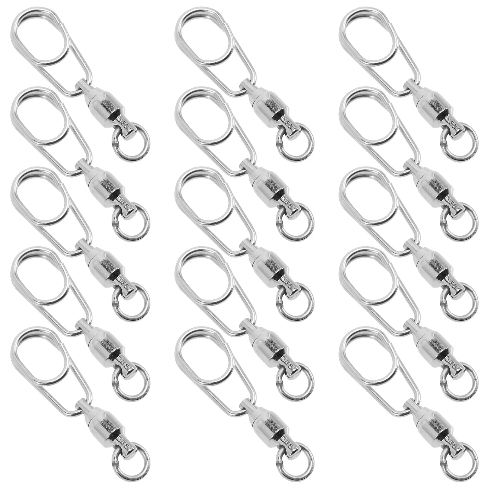 30 قطعة يدور الصيد برميل من الفولاذ المقاوم للصدأ يدور لاستبدال المياه المالحة والمياه العذبة موصلات الطعم الصغيرة الصيد في الهواء الطلق