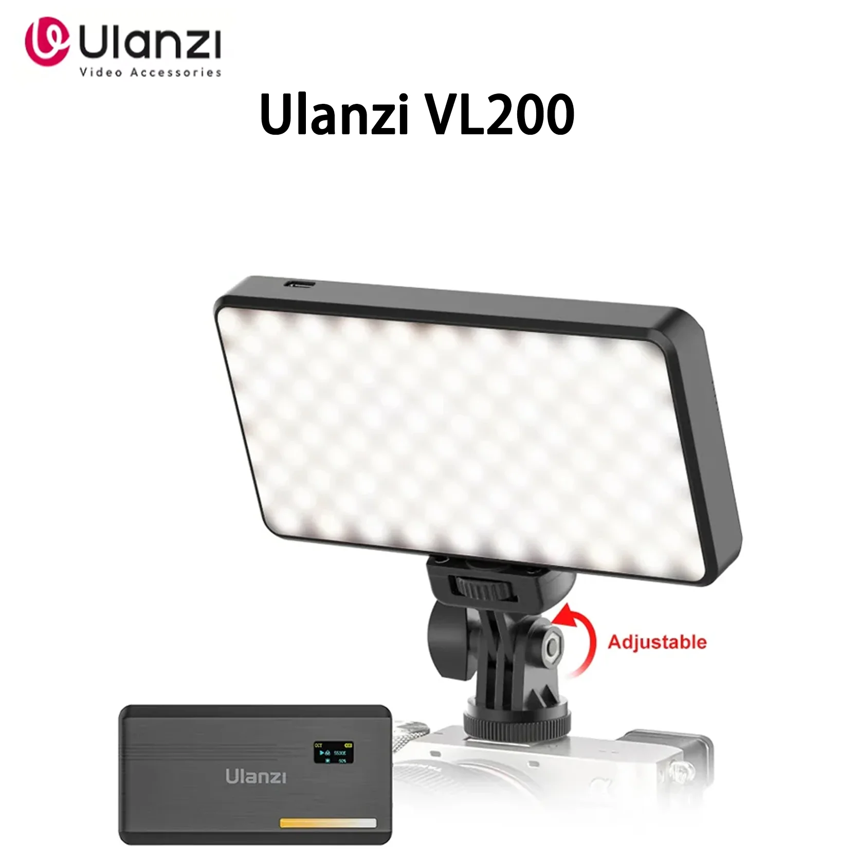 

Оригинальный светодиодный светильник для камеры Ulanzi VL200 2500k-9000k со штативом и держателем для телефона 360° ° Мягкий диффузор с шаровой головкой и регулируемой яркостью для видеосъемки