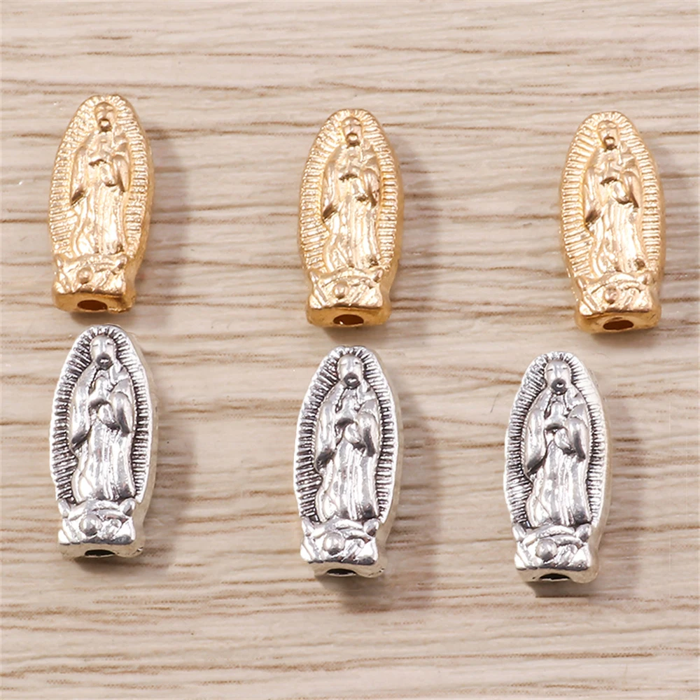 Tusember 20 Stück 6*12mm Vintage Jungfrau Maria Anhänger Passend für Halsketten Armbänder DIY Schmuckherstellung Tibetische Silberanhänger – Detail 2