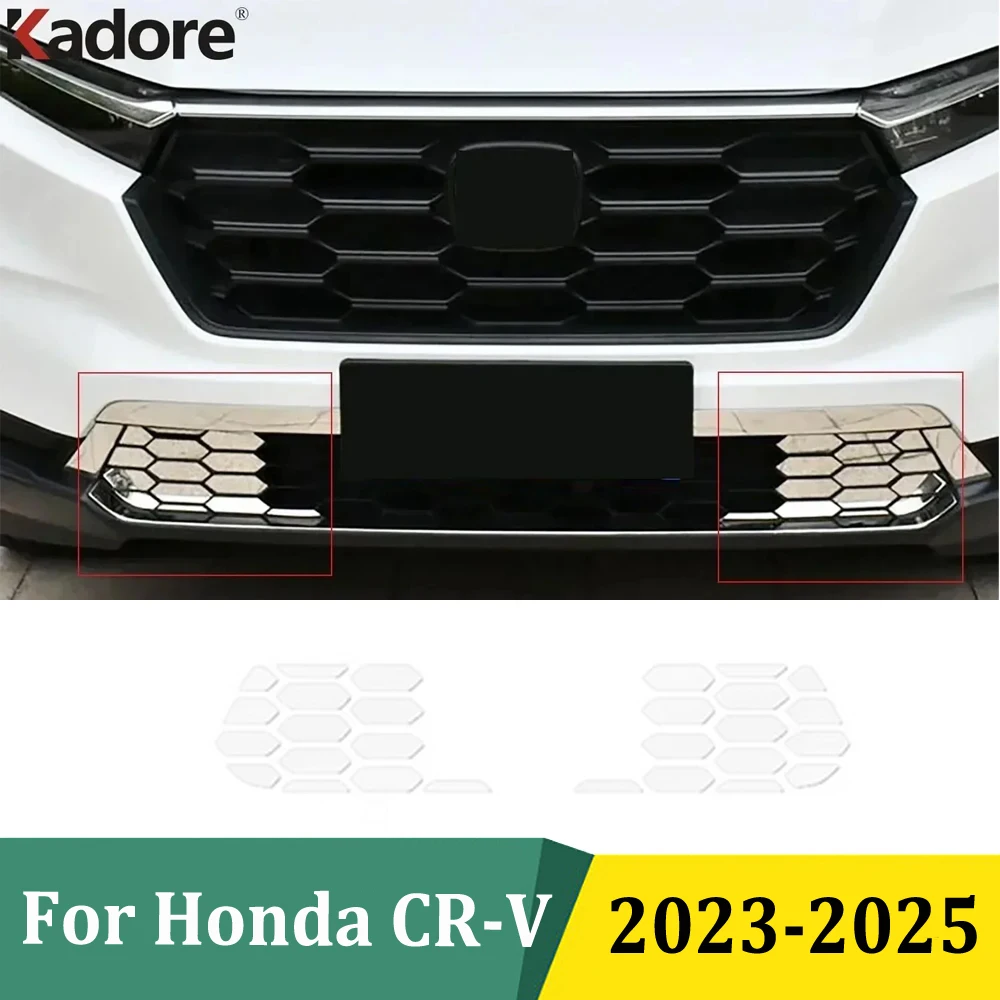 

Для Honda CRV CR-V 2023 2024 2025 передняя нижняя центральная решетка, бампер, глянцевая гоночная решетка, накладка на решетку автомобиля, внешние аксессуары