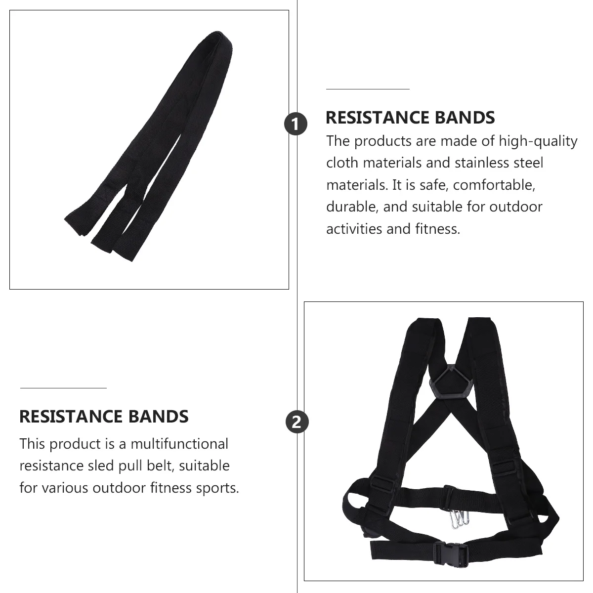 

Resistance Sled Pull Strap Heavy Duty Fitness Training Belt For Strength Endurance Outdoor Exercise Multi Functional Load