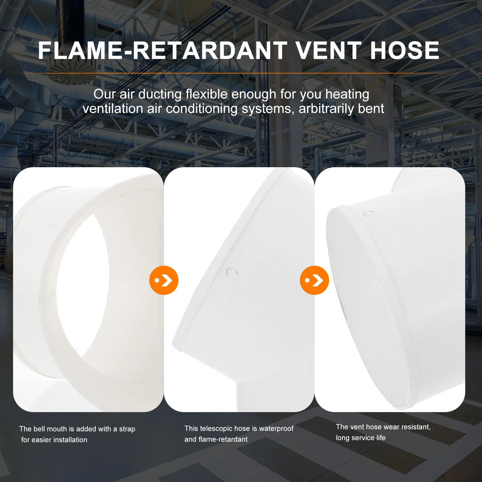 

1Pcs Exquisite Craftsmanship Duct Parts for Exhaust Fan Good Texture Low Wind Resistance Duct Connector 3 Way Hose Adapter