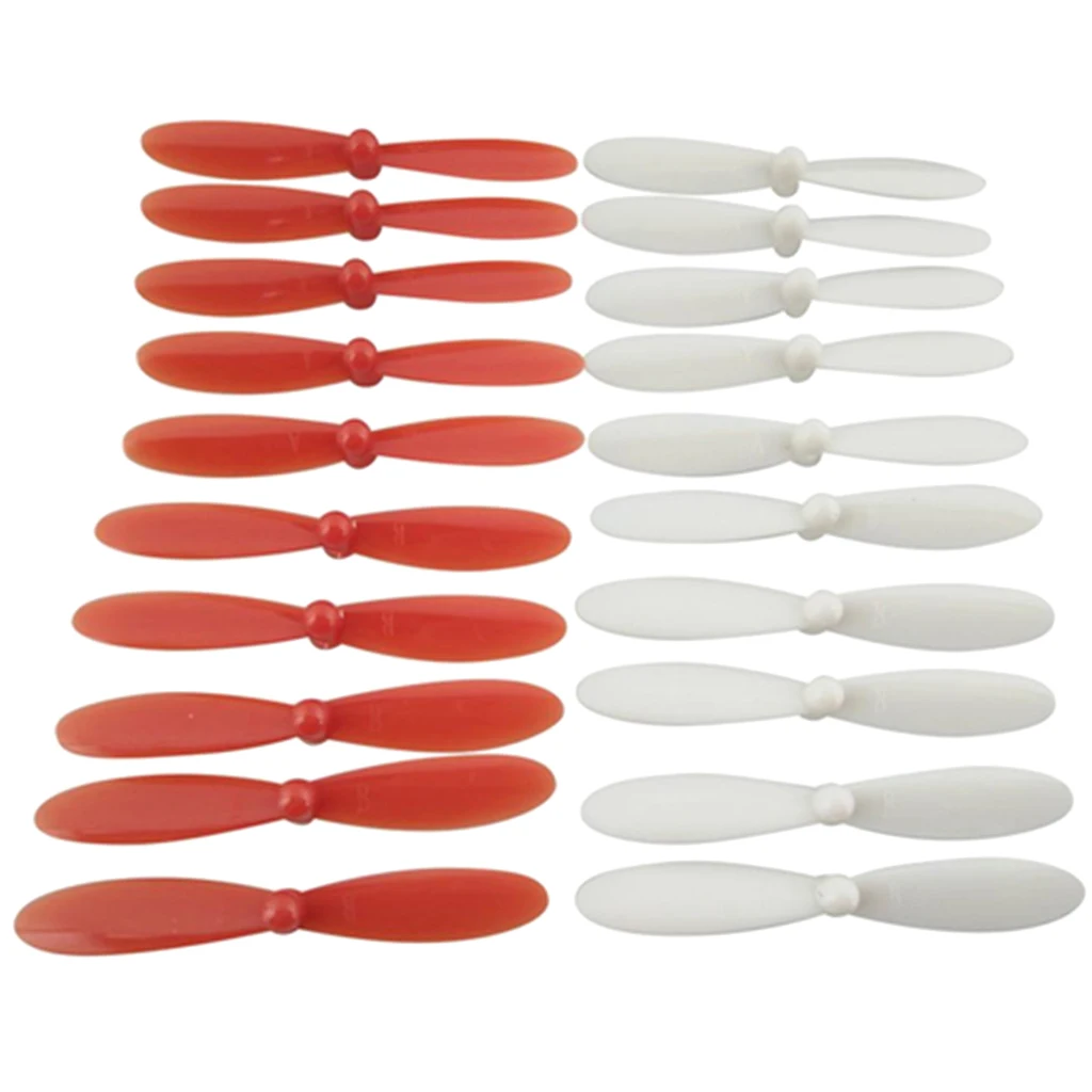 RC Boat Propeller 20 Pcs Plastic Blade Glossy Surface RC Propeller for Hubsan X4 Drone and Practice