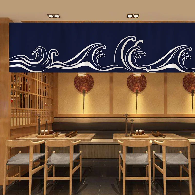 Japanese Horizontal Curtain Door Curtain Cuisine Izakaya Sushi Restaurant Kitchen Partition Curtain Bar Decorative