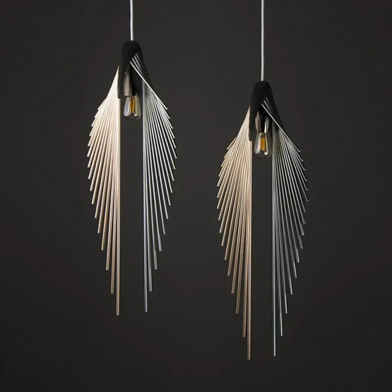 

Home Decoration Salon Chandeliers Lustre Modern Nordic Metal Special-shaped Single Head Led Lights Dining Room Living Lightings