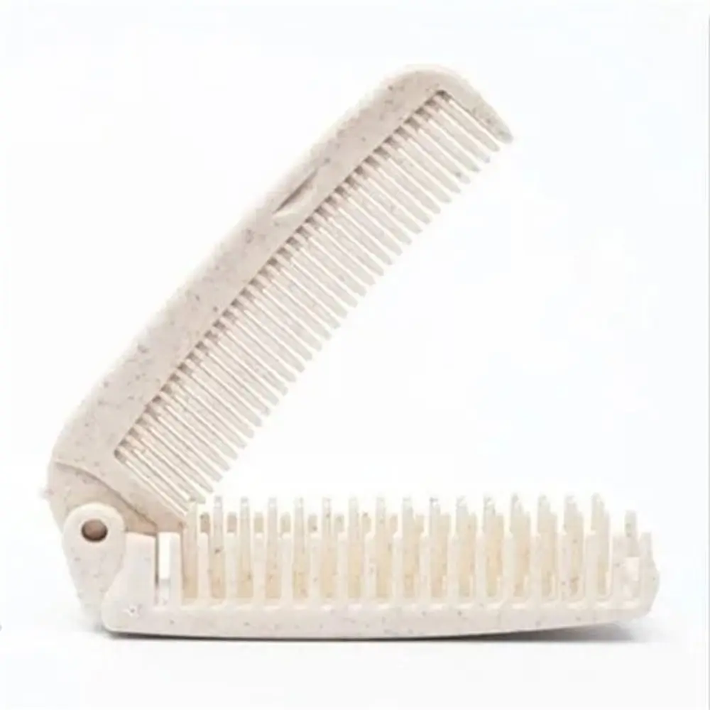 Portable Anti-Static Foldable Hair Comb Detangling Massage Folding Comb Hair Styling Hotel Travel Hair Brush Barber Accessories
