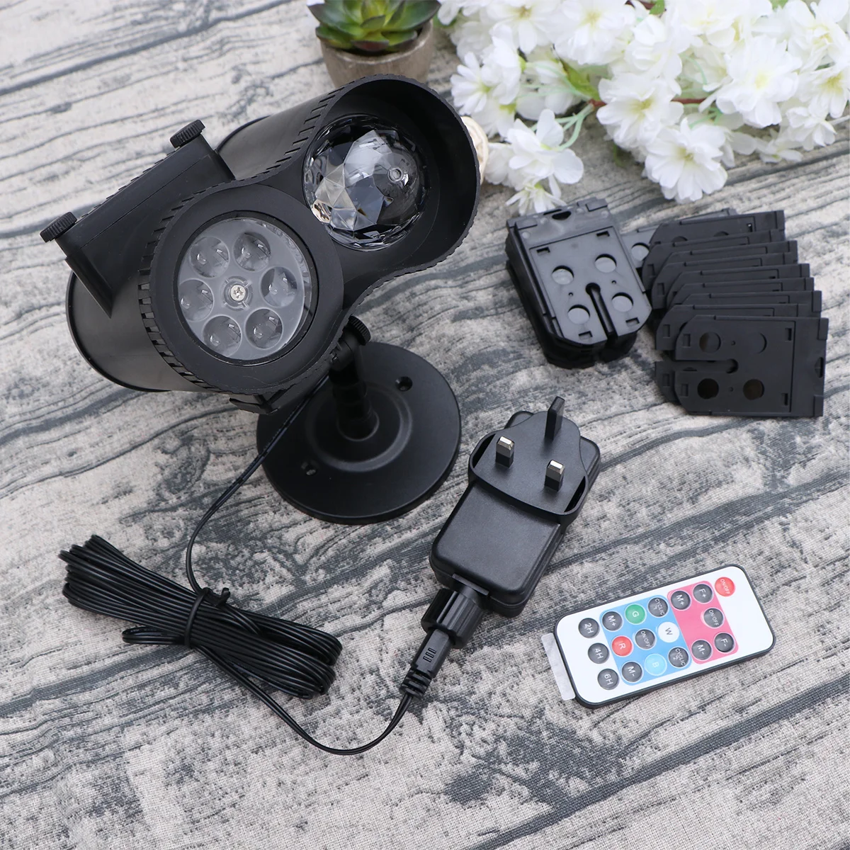 20 أنماط مصباح ليد مقاوم للماء تتحرك الملونة في الهواء الطلق عطلة الأضواء لحديقة حفلة عيد الميلاد عيد الهالوين الديكور ليلة