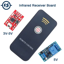 Wireless Infrared Receiver Board Module with Remote Controller For Learning DIY Kit DC 3V-5V 5V 1-Channel