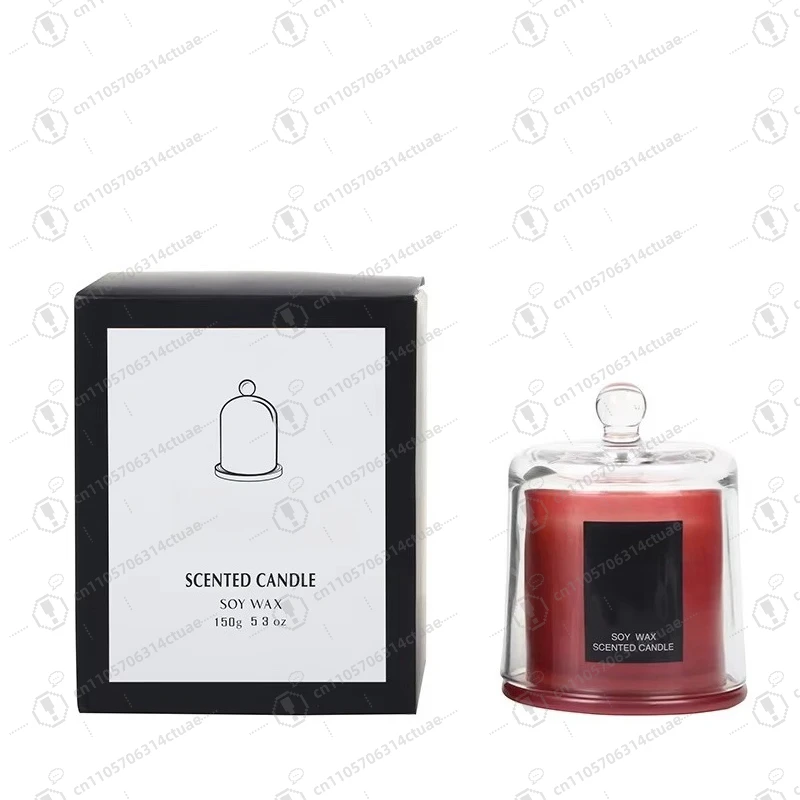 

Clear Bell Jar Glass Candle Jar with Lid - Christmas Decorative Candle Container for Holiday Home Decoration