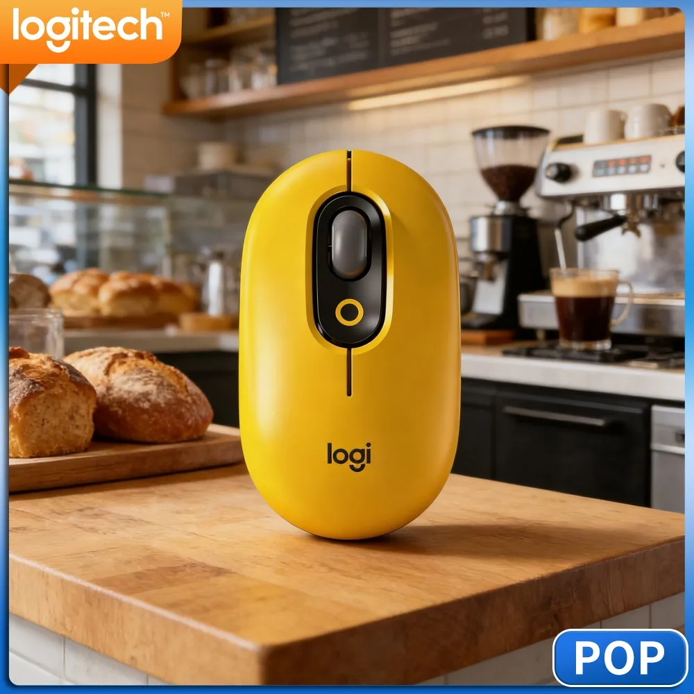 Logitech M350 POP Slim Wireless Mouse Nano‑USB‑Receiver Low‑Vibration‑Clicks For Night‑Shift‑Data‑Processing‑Staff