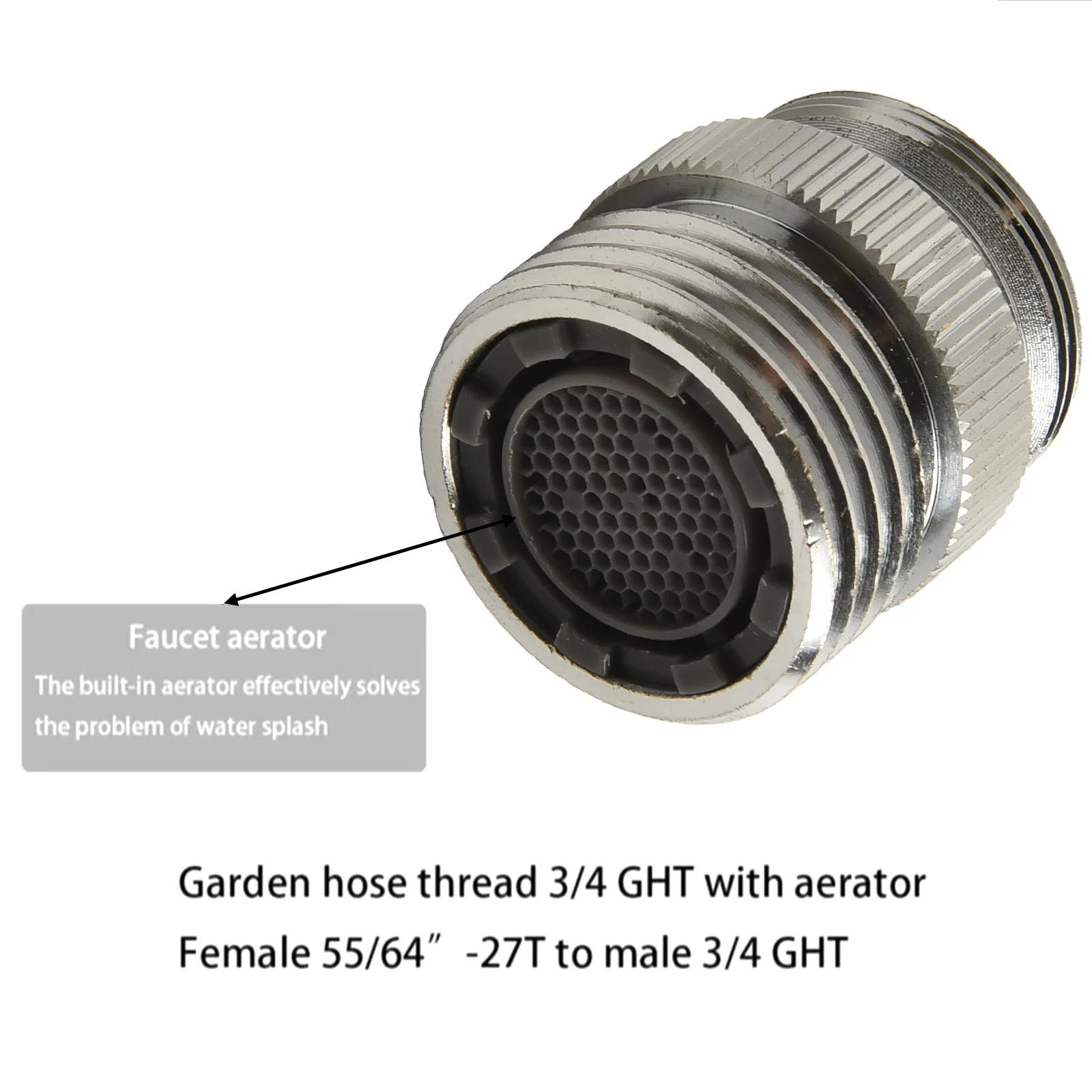 3 4inch Faucet Adapter 3 4 Inch Garden Hose Adapter Efficient Watering Solution Aerator Attachment 3 4 Inch Thread