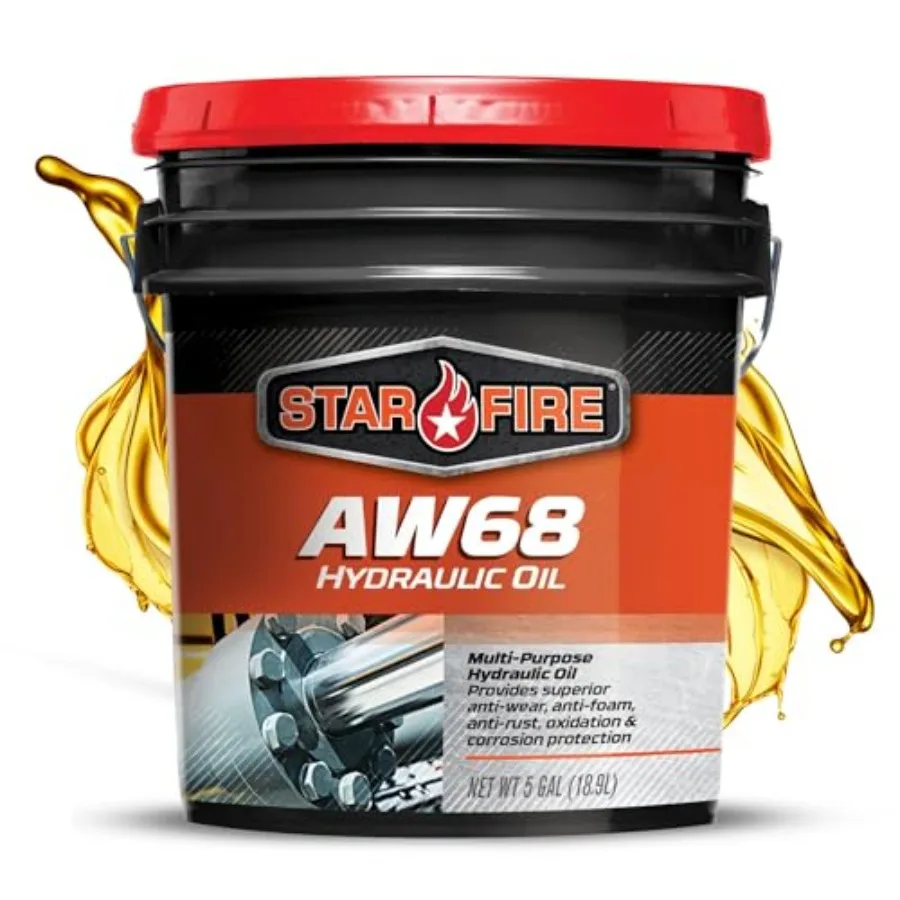 

AW68 Hydraulic Oil 5 Gallon Pail Premium Anti-Wear Formula for Industrial and Mobile Equipment Anti-Foam Rust and Oxidation Pro