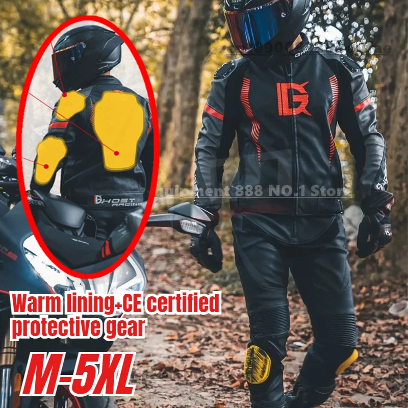 

Motorcycle Riding Clothing Warm Motorcycle Racing Leather Clothing Men's and Women's Anti Fall Knight Jackets and Pants