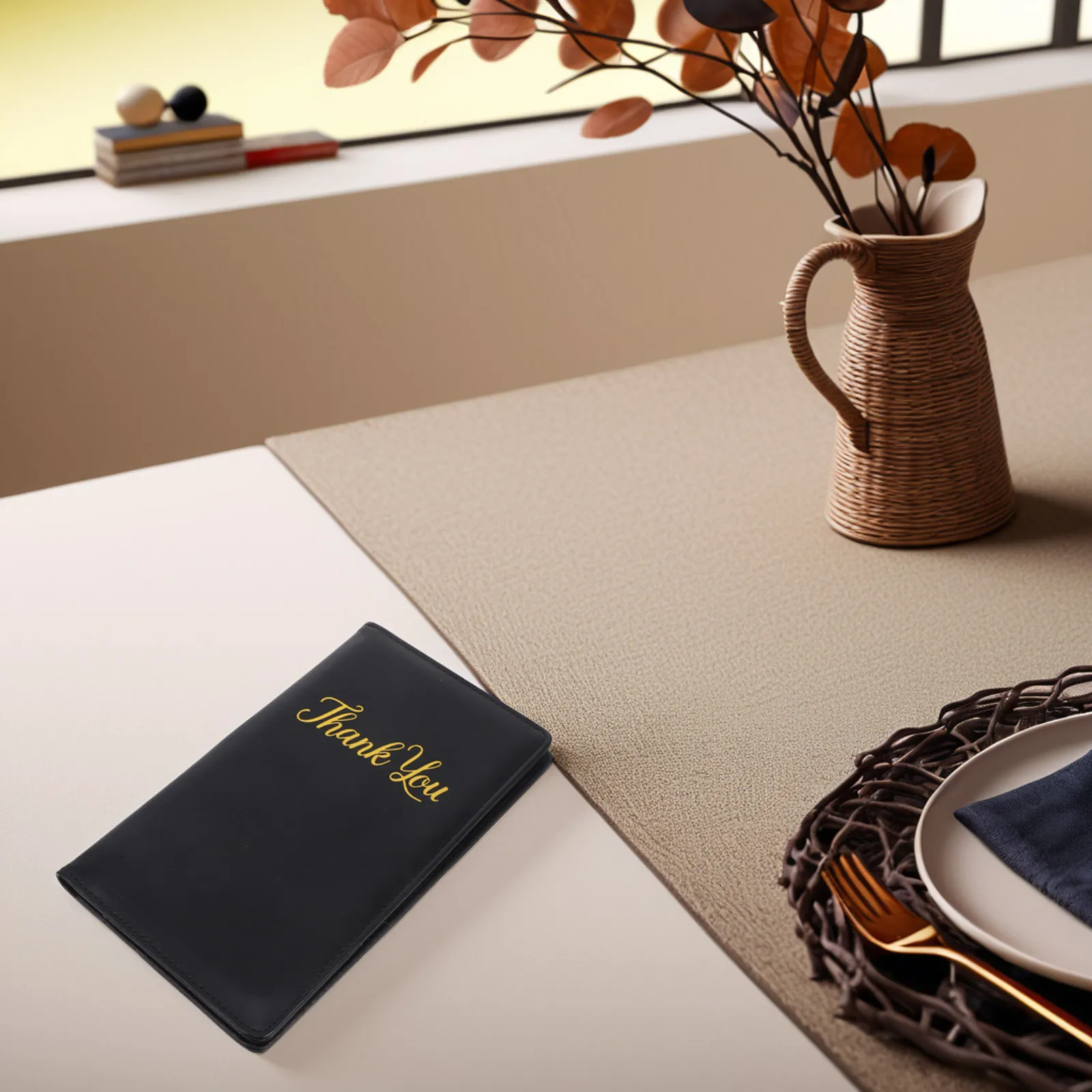 

PU Restaurant Tip Holder Bill Book Check Presenters for Cafe Card Holders Guest Checks Lightweight MultiFunction