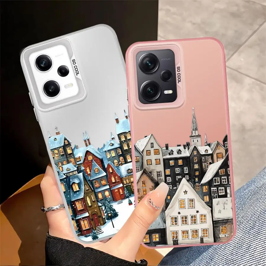 

Чехол для телефона с мультяшным архитектурным дизайном для Xiaomi Redmi Note 14, 12S, 11, 12 Pro, Note 13 Pro Plus, 11S