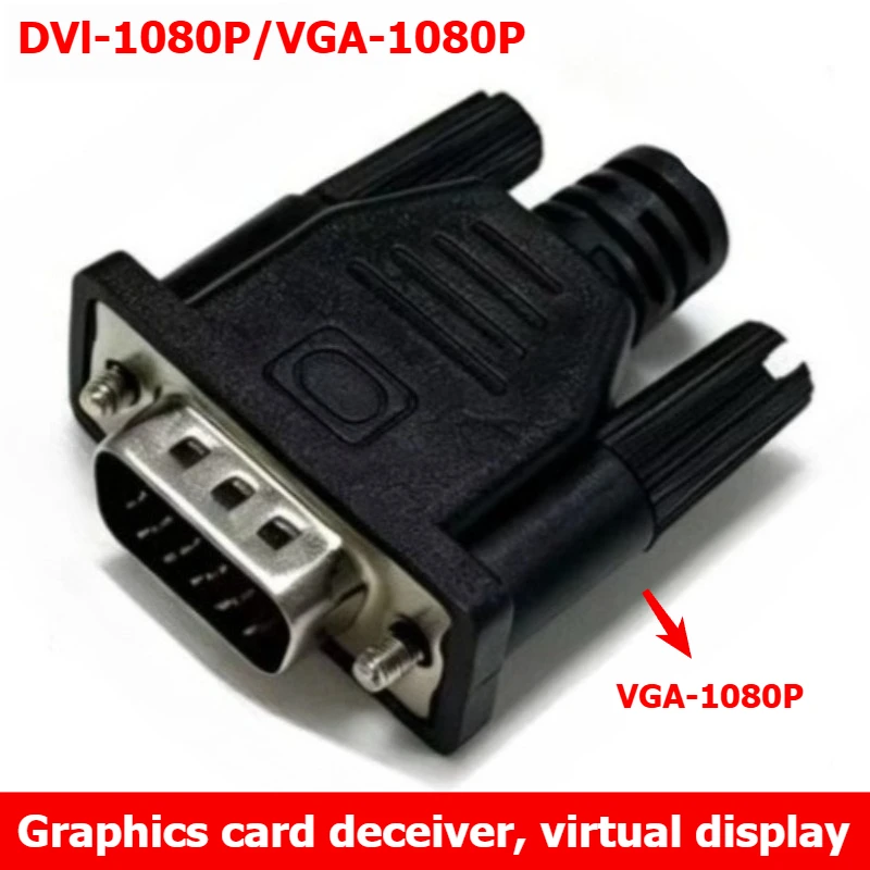 Adaptador emulador de pantalla virtual DVI EDID, tarjeta gráfica de resolución de pantalla virtual
