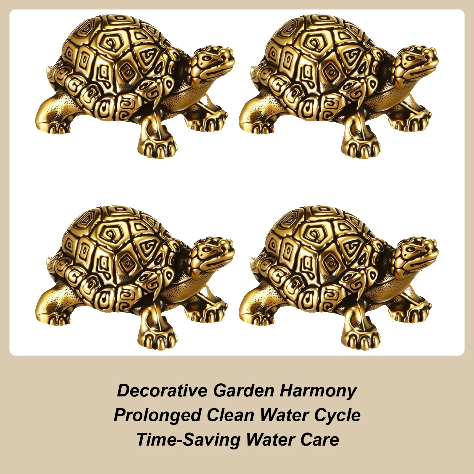 

Copper Turtles For Bird Bath 4Piece Cleaner Purification Ornaments Copper Disc For Bird Bath For Fountain Outdoor Garden Water