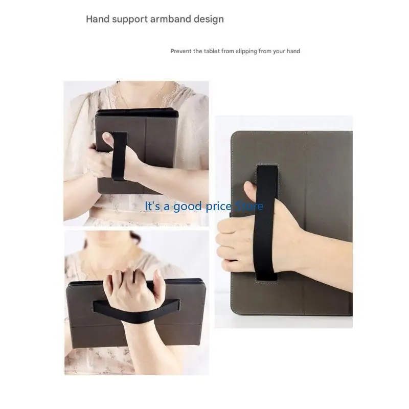 Elegant PU Leather Folios Case for Tab 12.2Inch Tablets With Detachable Hand Straps And Precise Cutout