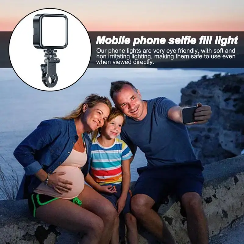 

Selfie Light Selfie Light With 3 Levels Battery-Powered Video Light Adjustable Brightness Clip-On For Vlogging Laptop Phone