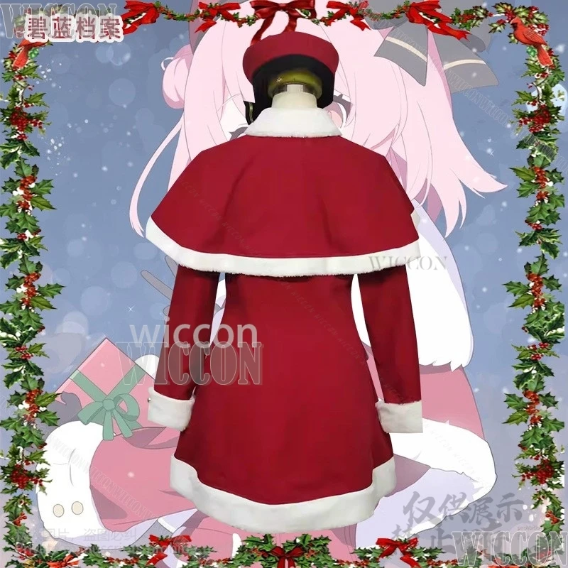 Gioco Anime Archivio blu Cosplay Sumi Serina Costume Infermiera di Natale Abito rosso Lolita Parrucche rosa per ragazze Donna Festa personalizzata