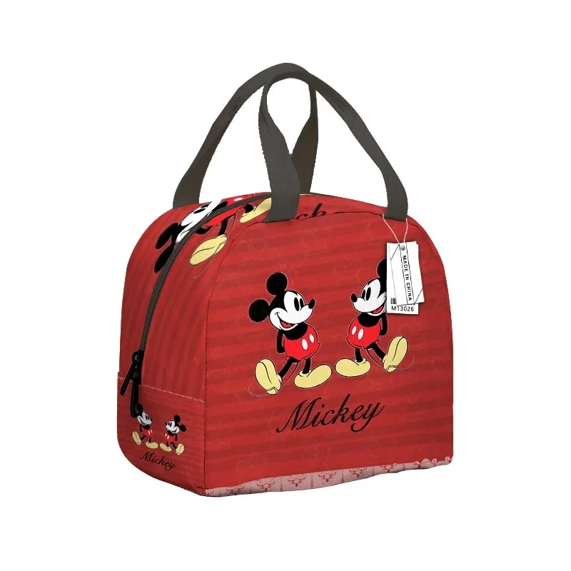 Disney Cartoon Lunch Bag Series Mickey Mouse Minnie Stitch Large Capacity Waterproof Thermal Insulation Bag Cute Print Kids Gift