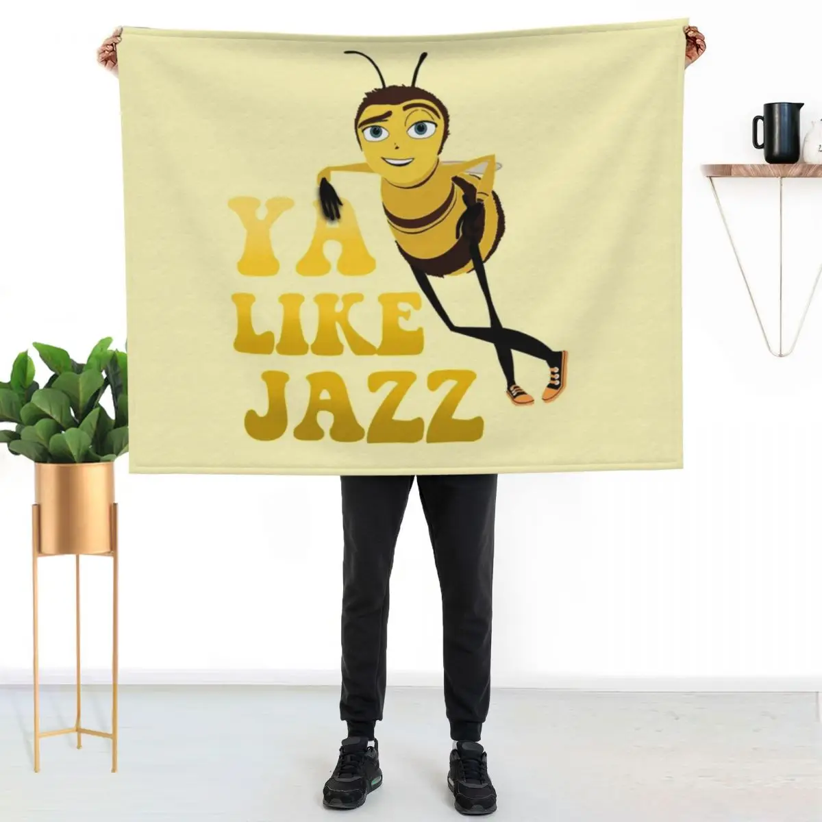 Ya like jazz The Bee Movie Throw Blanket Custom Hairys Plush Sofa Throw Moving Weighted Blankets