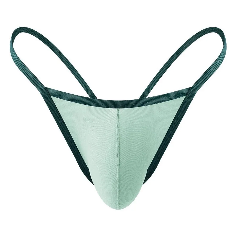 Men Ice Silk Underwear G-string  Bulge Pouch Underpants Low Rise T-back Briefs Jock Strap Panties Bikini Bottom Erotic Lingerie