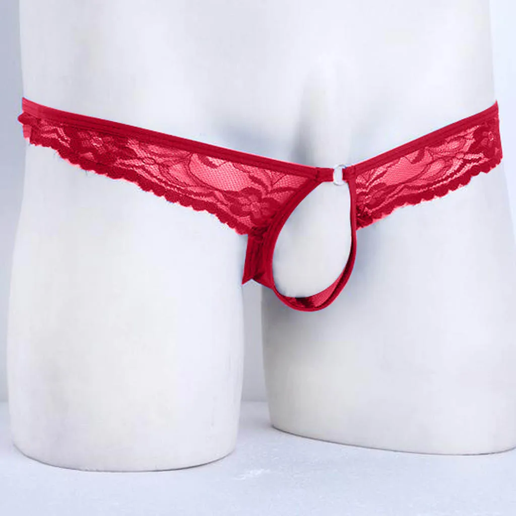 Homem transparente tanga sexy laço aberto capa pênis cintura baixa expose bunda g-string calcinha masculina roupa interior traje erótico underpant