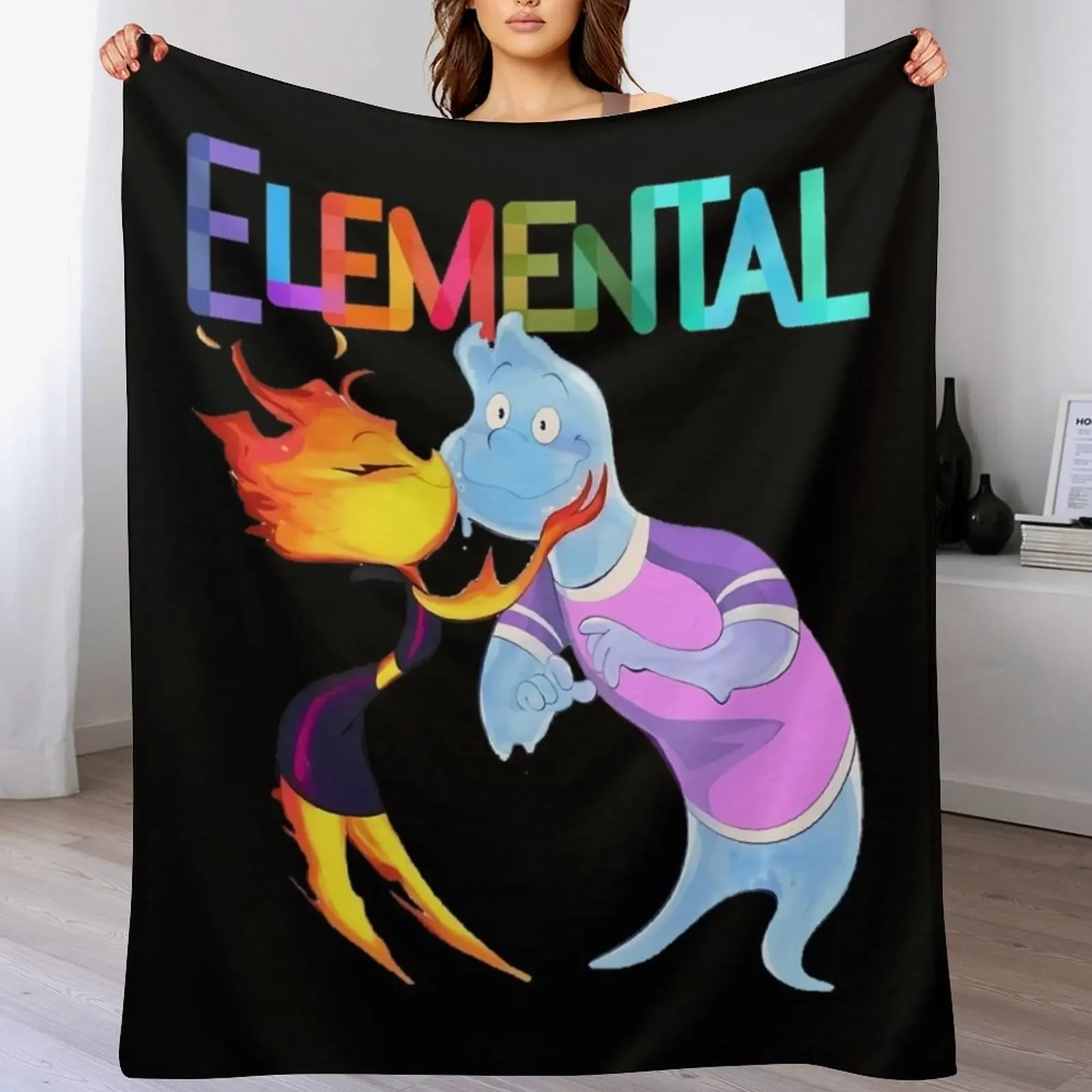 Elemental - Wade & Ember Throw Blanket Tourist Cute Blankets