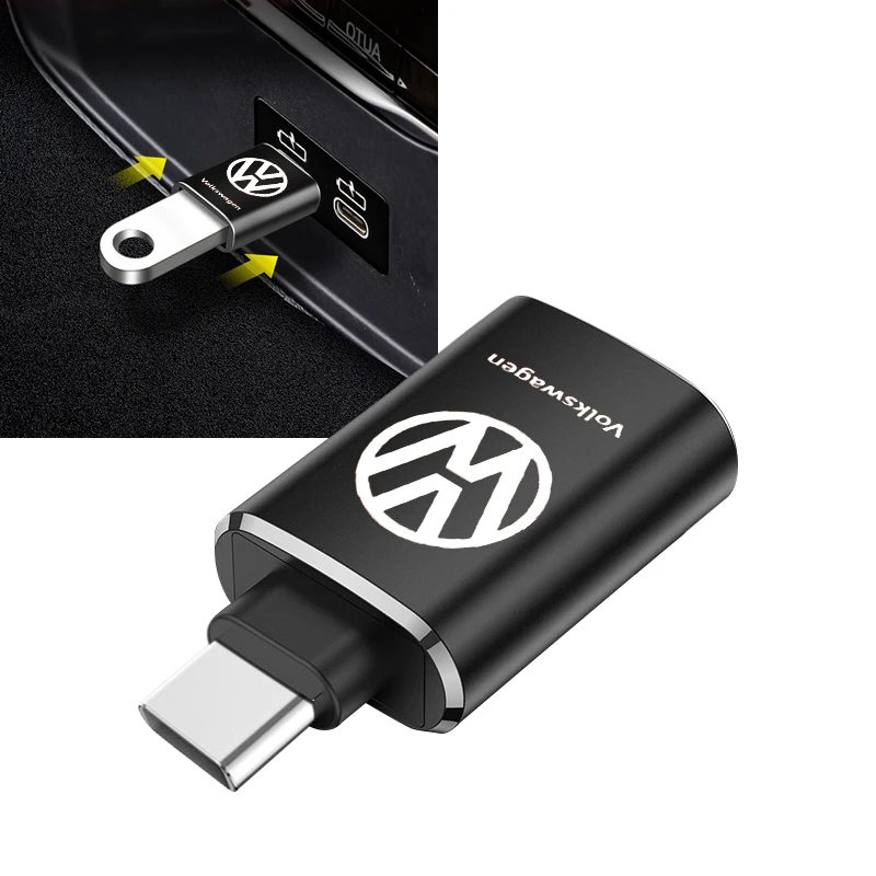 Car Type-C Turn USB3.0 Adapter Auto Converter Interior Parts For Volkswagen Lavida POLO Tiguan Passat Golf EOS Scirocco Jetta CC