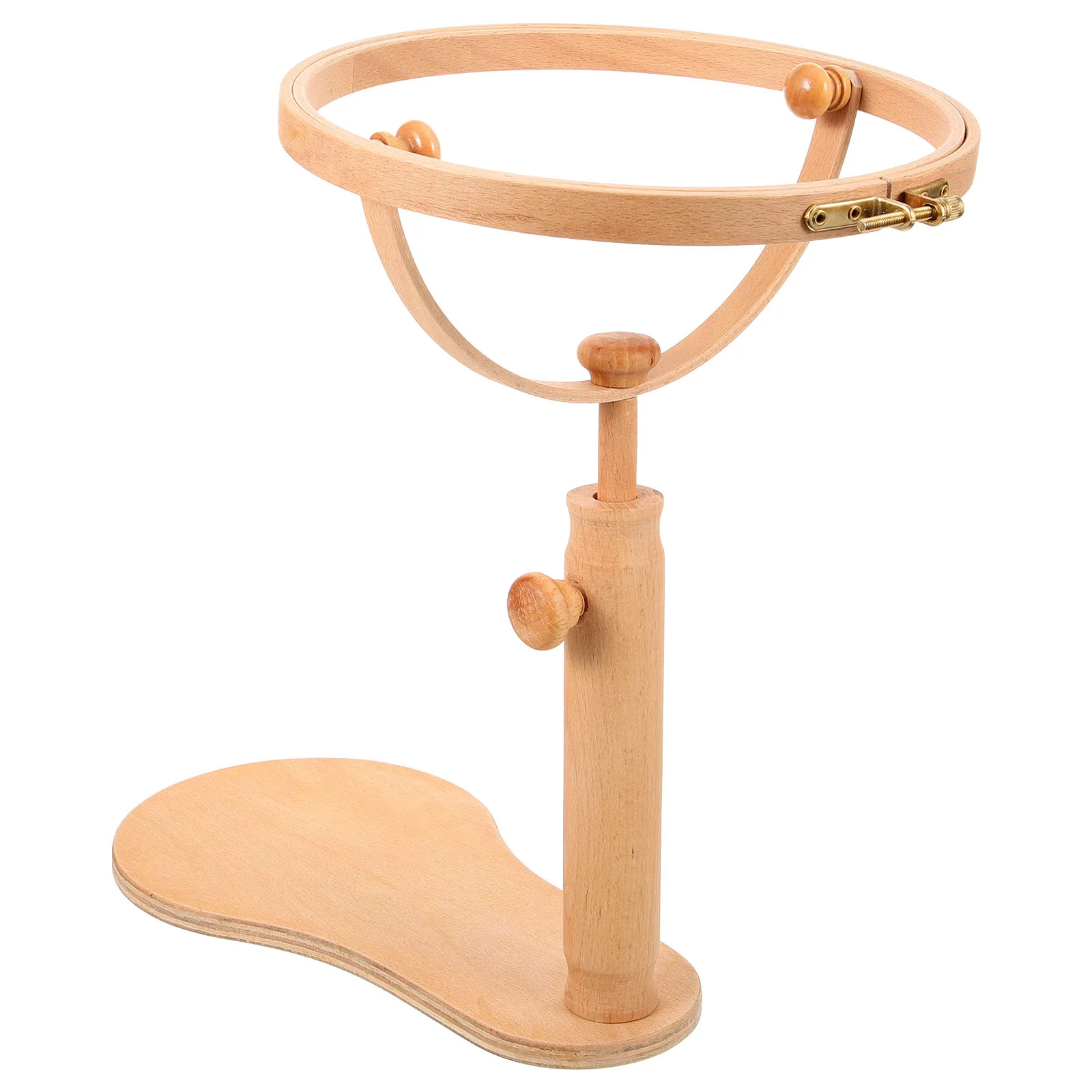 

Multifunctional Embroidery Stand 21CM Adjustable Wood Hoop Holder for Cross Stitch Craft DIY Lap Frame Bracket
