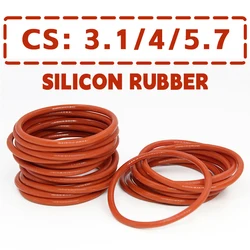 Thickness 3.1/4/5.7mm Red VMQ O-ring cross section silicon rubber sealing gasket rubber washer wholesale in specifications