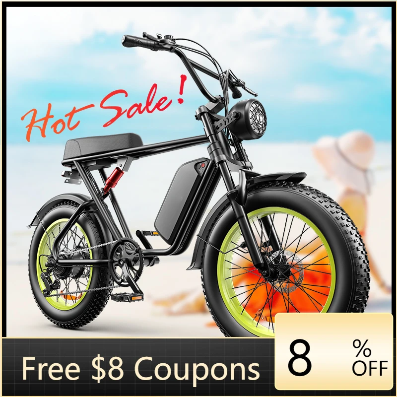 

STLF DZ WJW Advanced NEW GREEN WHEEL 1000W Motor Warehouse 20 Inch Fat Tire BICYCLES C91 off Road Electric Mountain Bicycle