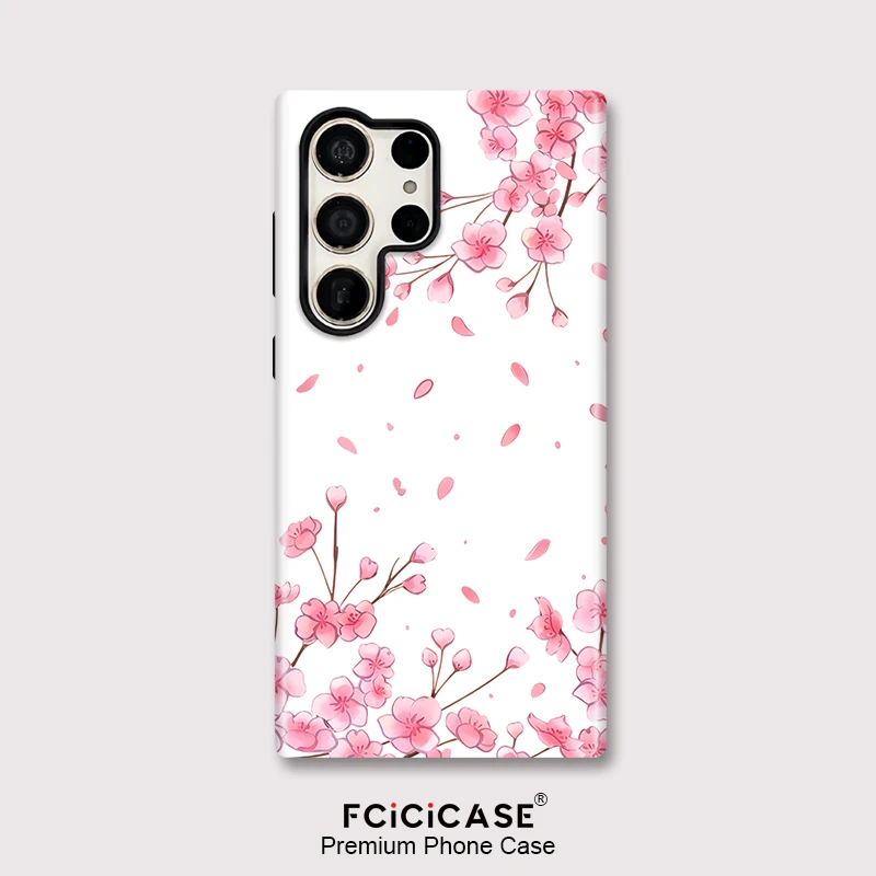 Fcicicase S26 Edge Flower Print Phone Case For Samsung Galaxy S25 Plus A16 S20 FE A56 A26 S23 S24 Ultra Shockproof Matte Cover