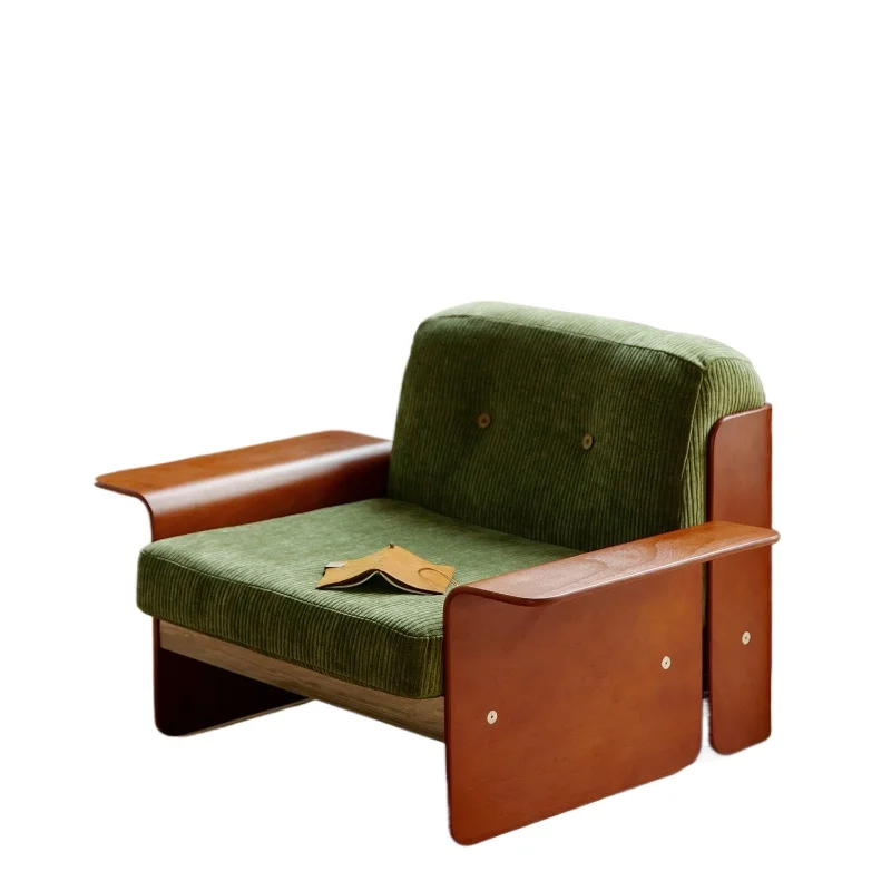 

Nordic medieval sofa chair, apartment small apartment living room single fabric sofa