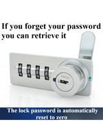 Automatic reset mechanical combination lock, office document storage, locker, cabinet door lock, drawer lock