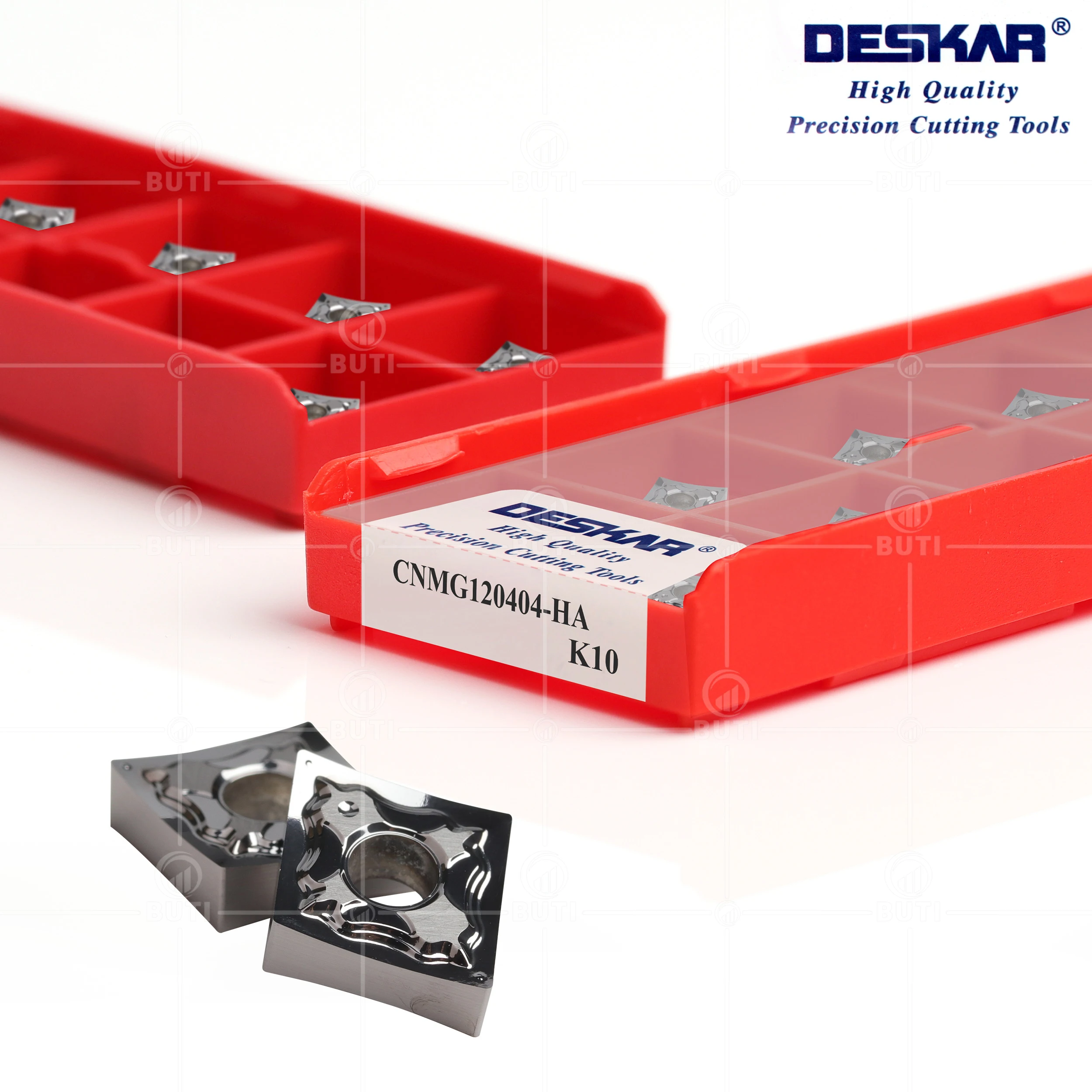 Imagem -02 - Deskar 100 Original 10 Peças Cnmg120404 ha K10 Cnmg120408 ha K10 Cnc Torneamento Lâminas Torno Ferramenta de Carboneto Inserções para Alumínio