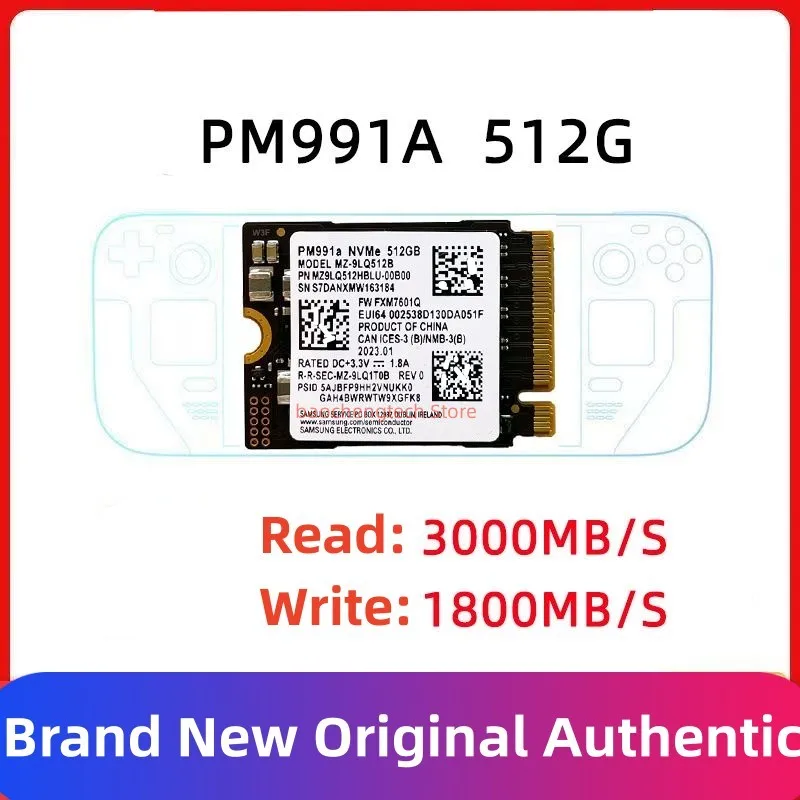 Внутренний твердотельный накопитель PM991a 1 ТБ 512 ГБ PM991 128 Гб SSD M.2 2230 PCIe 3,0x4 NVME для Microsoft Surface Pro 7 + Steam Deck